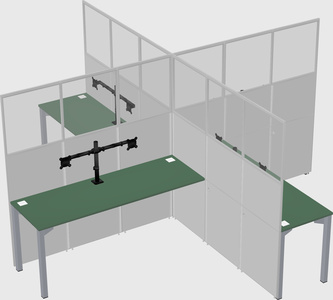 Quad office cubicles