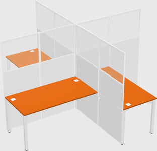 Quad office cubicles