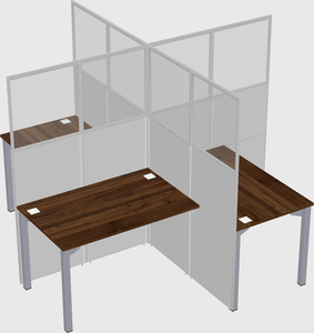Quad office cubicles