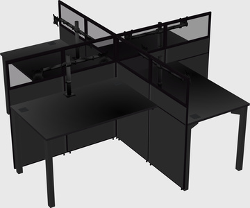 Quad office cubicles