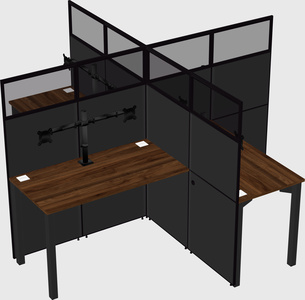 Quad office cubicles
