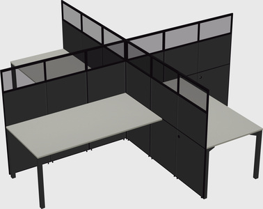 Quad office cubicles