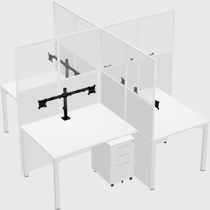 Quad office cubicles