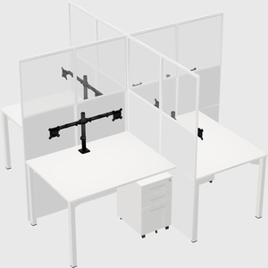 Quad office cubicles