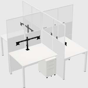 Quad office cubicles