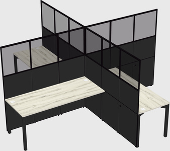 Quad office cubicles