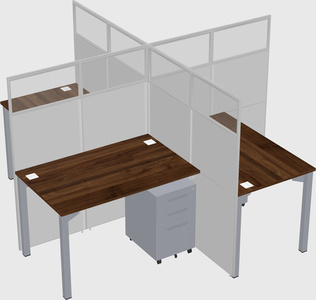 Quad office cubicles