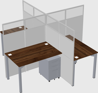 Quad office cubicles
