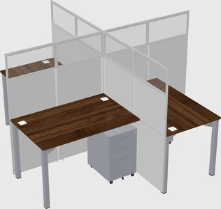 Quad office cubicles