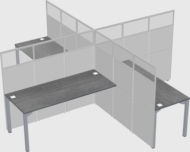 Quad office cubicles