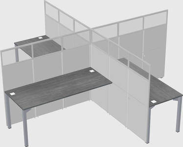 Quad office cubicles