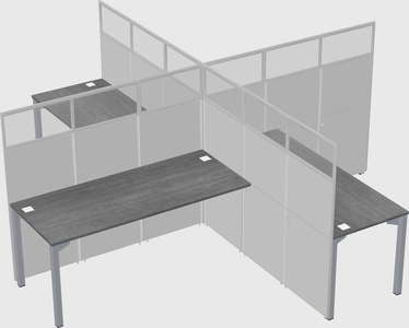 Quad office cubicles