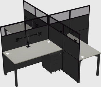 Quad office cubicles
