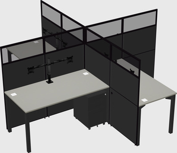 Quad office cubicles