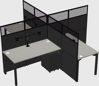Quad office cubicles