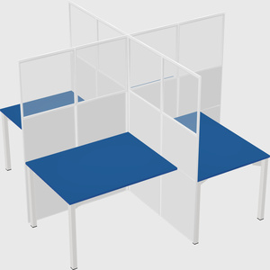 Quad office cubicles
