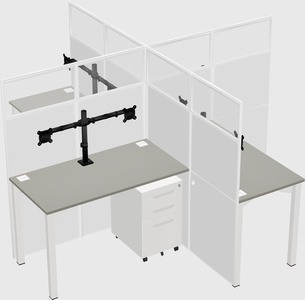 Quad office cubicles