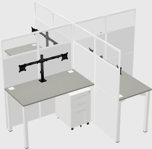 Quad office cubicles