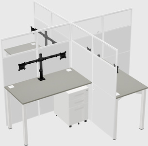Quad office cubicles