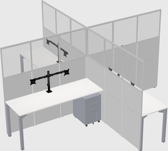Quad office cubicles