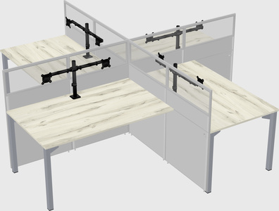 Quad office cubicles