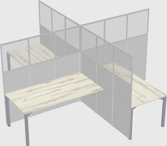 Quad office cubicles
