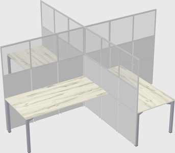 Quad office cubicles