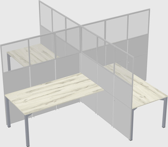 Quad office cubicles