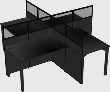 Quad office cubicles