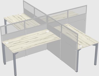 Quad office cubicles
