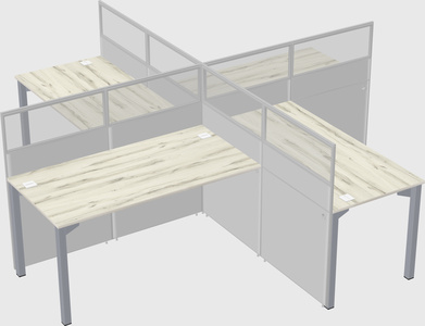 Quad office cubicles
