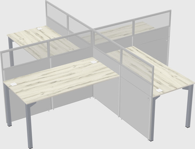 Quad office cubicles
