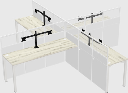 Quad office cubicles