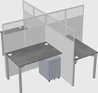 Quad office cubicles