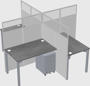Quad office cubicles