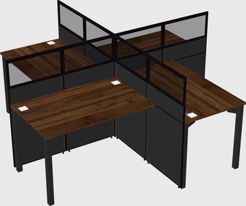 Quad office cubicles