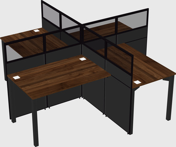 Quad office cubicles