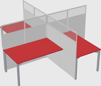 Quad office cubicles