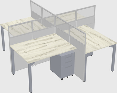 Quad office cubicles