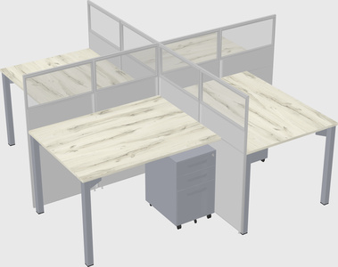 Quad office cubicles