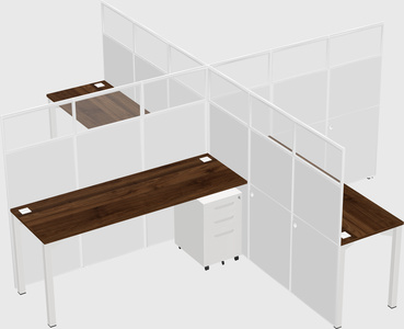 Quad office cubicles