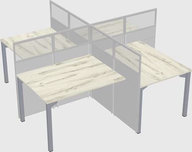 Quad office cubicles