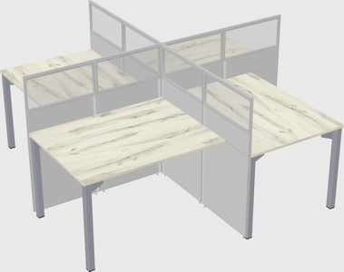Quad office cubicles