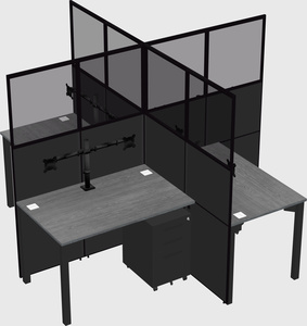 Quad office cubicles