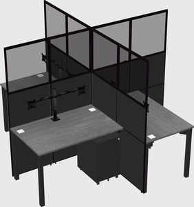 Quad office cubicles