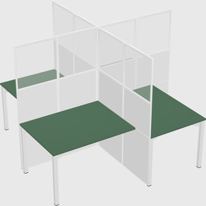Quad office cubicles