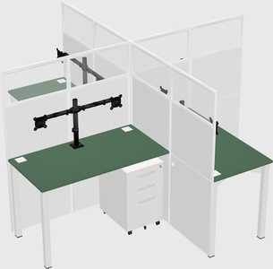 Quad office cubicles