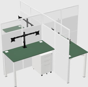 Quad office cubicles