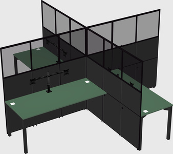 Quad office cubicles