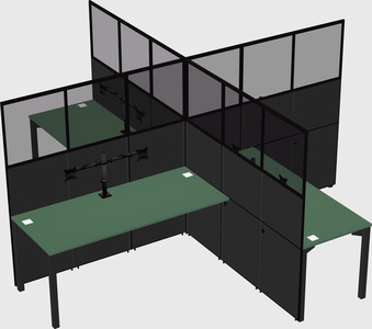 Quad office cubicles